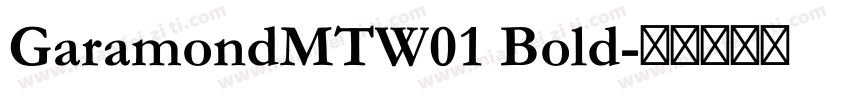 GaramondMTW01 Bold字体转换